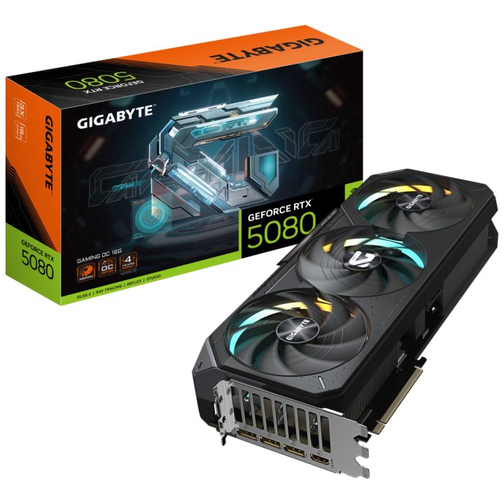 Placa Gráfica GIGABYTE GeForce RTX 5080 GAMING OC 16G