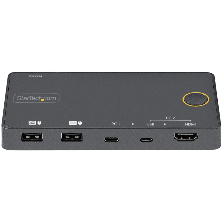 StarTech.com 2-Port Hybrid USB-A HDMI and USB-C Switch for 1 HDMI 2.0…