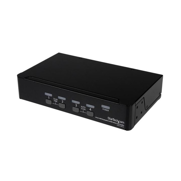 StarTech.com 4-Port KVM Switch DisplayPort DP Hub USB 2.0 Audio -…