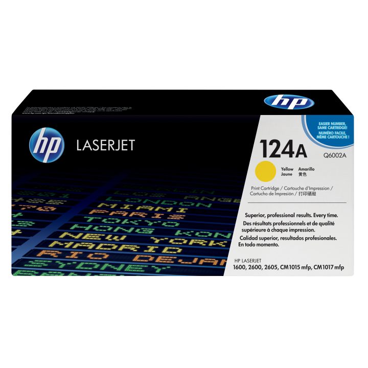 HP Cartucho de tóner original LaserJet 124A amarillo