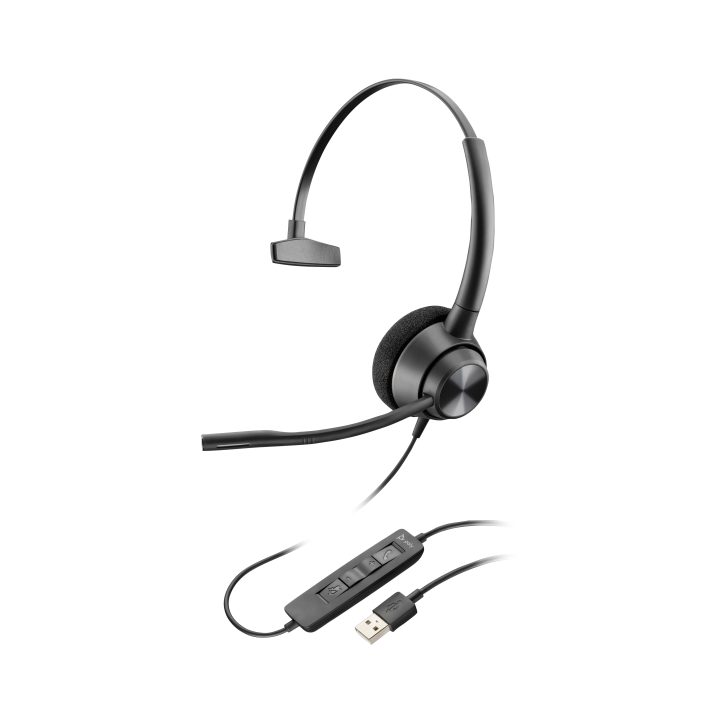 Poly EncorePro 310 Auriculares monoaurais de diadema com cabo