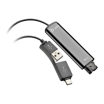 HP Poly Adaptador negro Poly DA75 USB a QD compatible con TAA