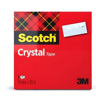 Scotch Crystal Transparent Tape Roll 19mm x 33m 600/1933 Cardboard…