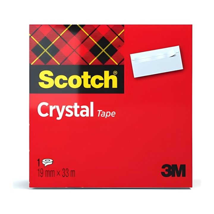 Scotch Crystal Transparent Tape Roll 19mm x 33m 600/1933 Cardboard…