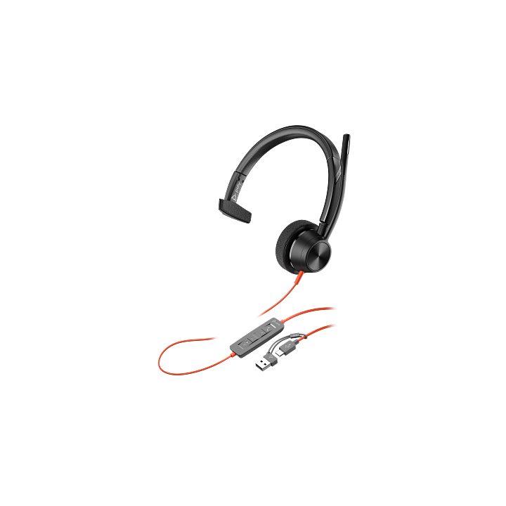 HP Poly Poly Blackwire 3315 Mono Headset with Microsoft Teams…