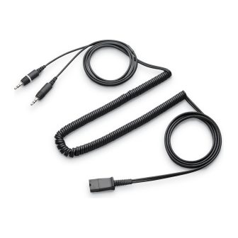 Cabo estéreo HP Poly com conector duplo de 3,5 mm para QD