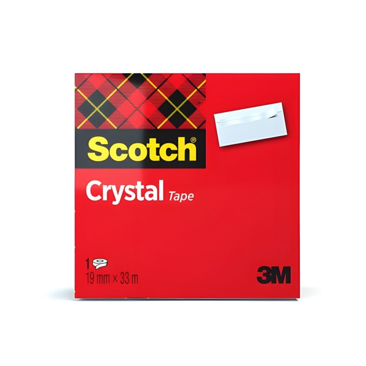Scotch Crystal Transparent Tape Roll 19mm x 33m 600/1933 Cardboard…