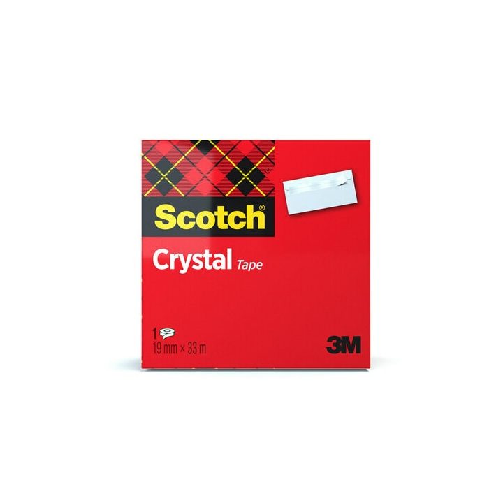 Scotch Crystal Transparent Tape Roll 19mm x 33m 600/1933 Cardboard…