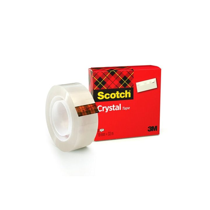 Scotch Crystal Transparent Tape Roll 19mm x 33m 600/1933 Cardboard…