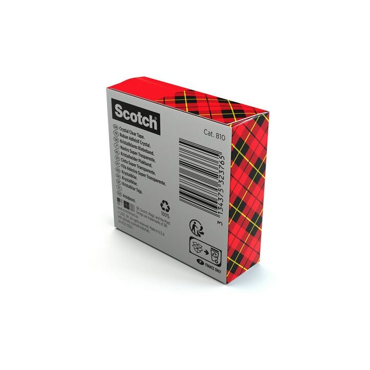 Scotch Rollo cinta transparente 19mm x 33m crystal 600/1933 caja…