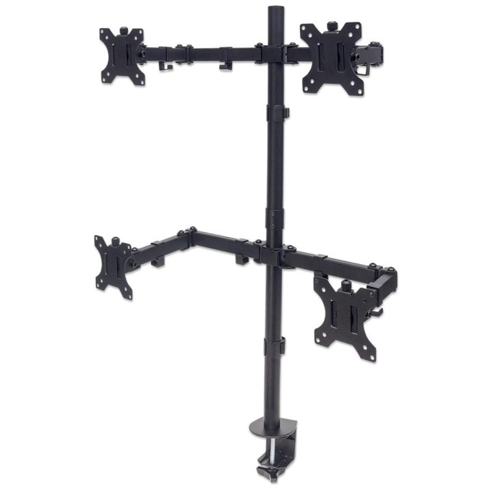 Manhattan Soporte de sobremesa para 4 monitores, pantallas 10"–27"…