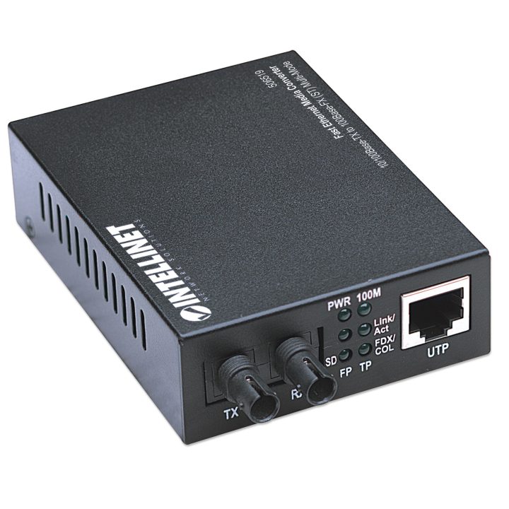Intellinet 506519 100 Mbit/s 1310 nm Multimode Media Converter Black