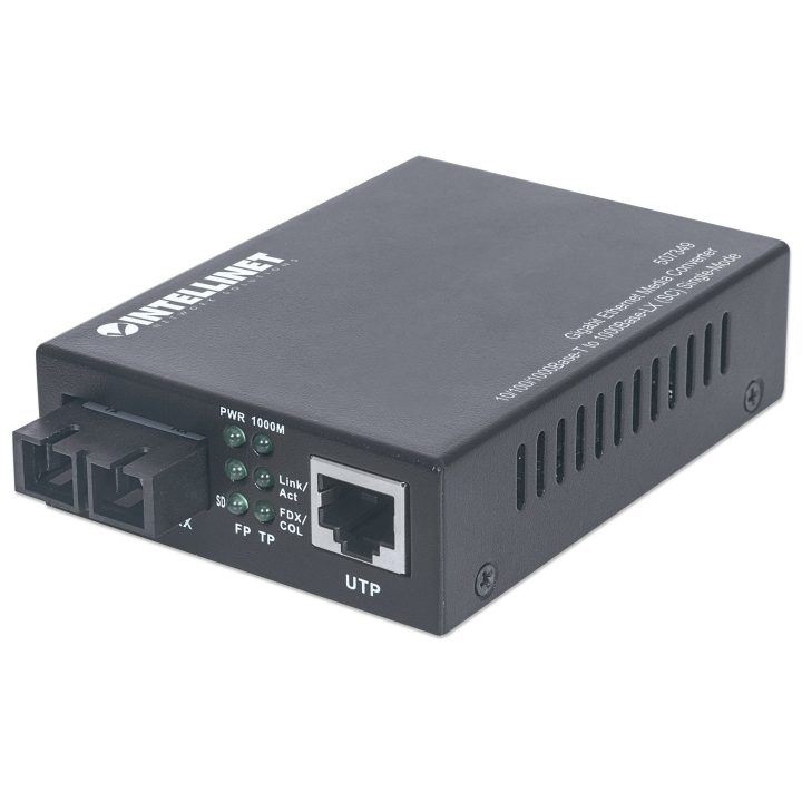 Intellinet 507349 conversor de meio 1000 Mbit/s 1310 nm Monomodo Preto