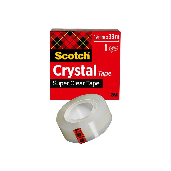 Scotch Rolo de fita adesiva transparente 19mm x 33m crystal 600/1933…