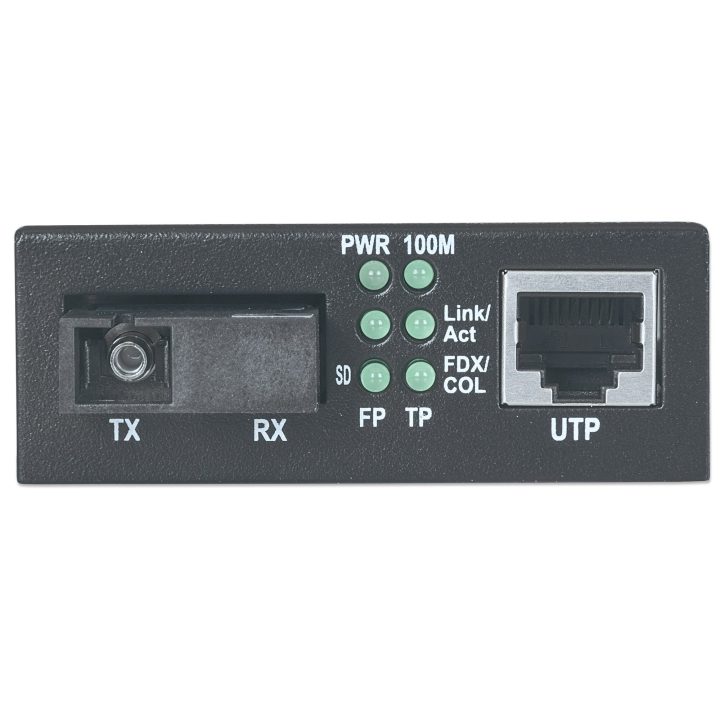 Intellinet 510530 100 Mbit/s Single-mode Media Converter Black