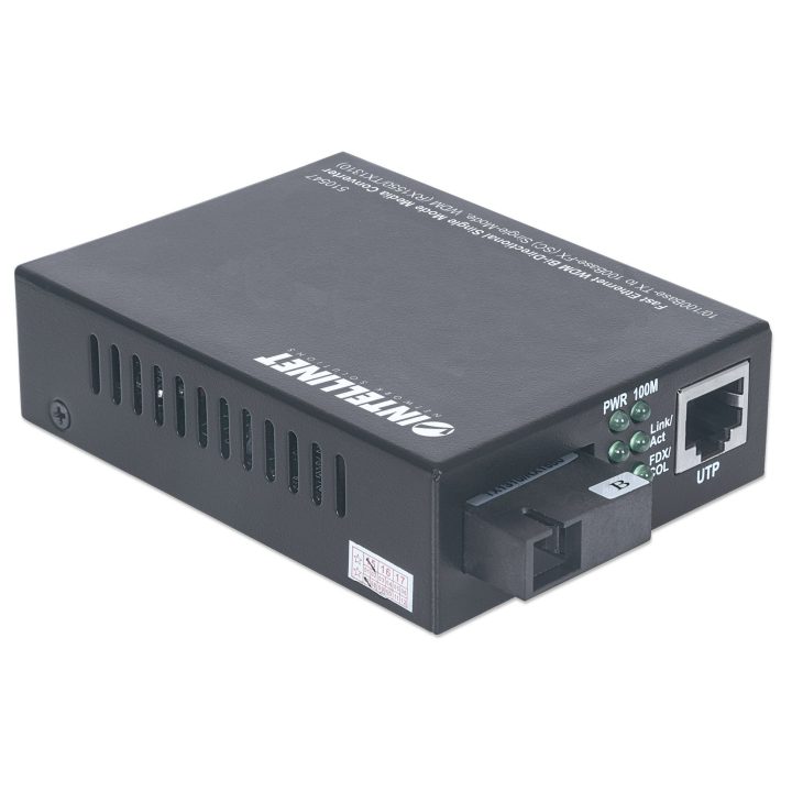 Intellinet 510547 convertidor de medio 100 Mbit/s Monomodo Negro