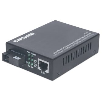 Intellinet 545068 convertidor de medio 1000 Mbit/s Monomodo Negro