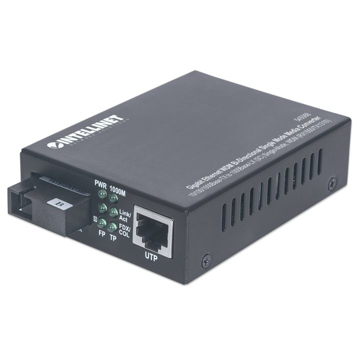 Intellinet 545068 conversor de meio 1000 Mbit/s Monomodo Preto