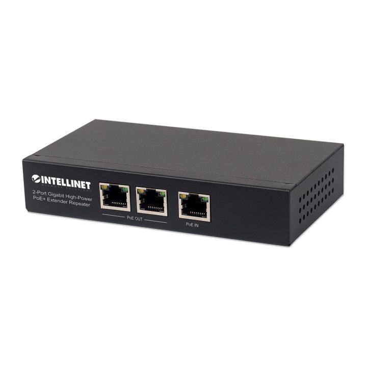 Intellinet High Power 2-Port Gigabit PoE+ Repeater/Extender, IEEE…
