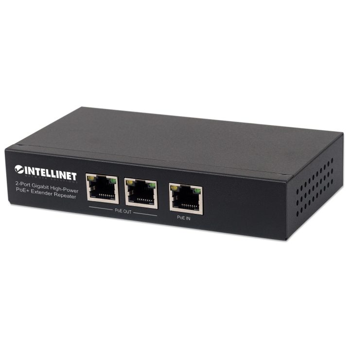 Intellinet Repetidor / Extensor PoE+ Gigabit de alta potência, 2…