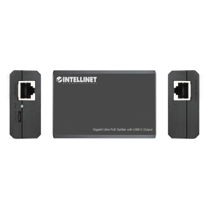 Intellinet 561693 divisor de red Energía sobre Ethernet (PoE) Negro
