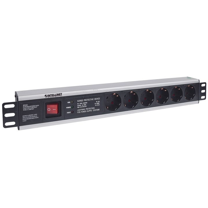 Intellinet Unidade de distribuição de energia (PDU) 19" 1,5U com 6…