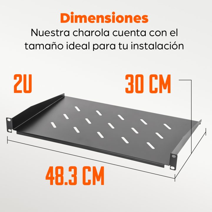 Intellinet Étagère cantilever 19", 1U, profondeur 300 mm, ventilée…