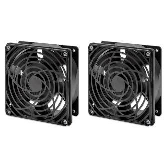 Intellinet 2-Fan Ventilation Unit for 19" Wall-Mount Cabinets, Top…