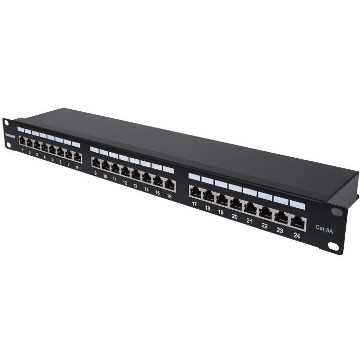 Intellinet Panneau de brassage, Cat6A, FTP, 24 ports, 1U, blindé…