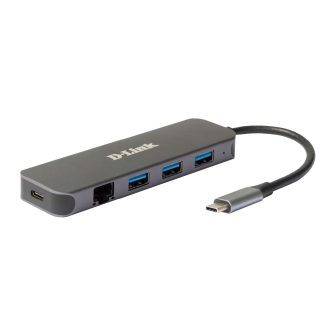 D-Link DUB-2334 Laptop Stand and Port Replicator Wired USB Type-C Gray