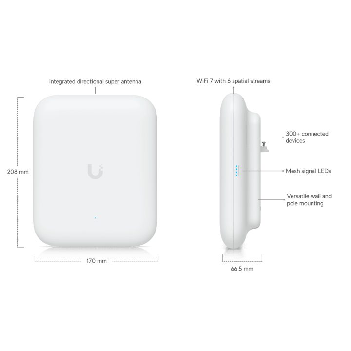 Ubiquiti U7 Pro Outdoor 8600 Mbit/s Branco Alimentação por Ethernet…