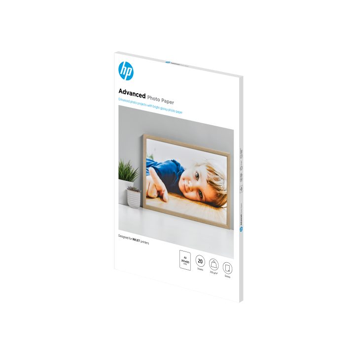 HP Advanced Photo Paper, Glossy, 250 g/m2, A3 (297 x 420 mm), 20…