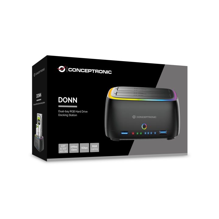 Conceptronic DONN36B base de conexión para disco duro USB 3.2 Gen 1…