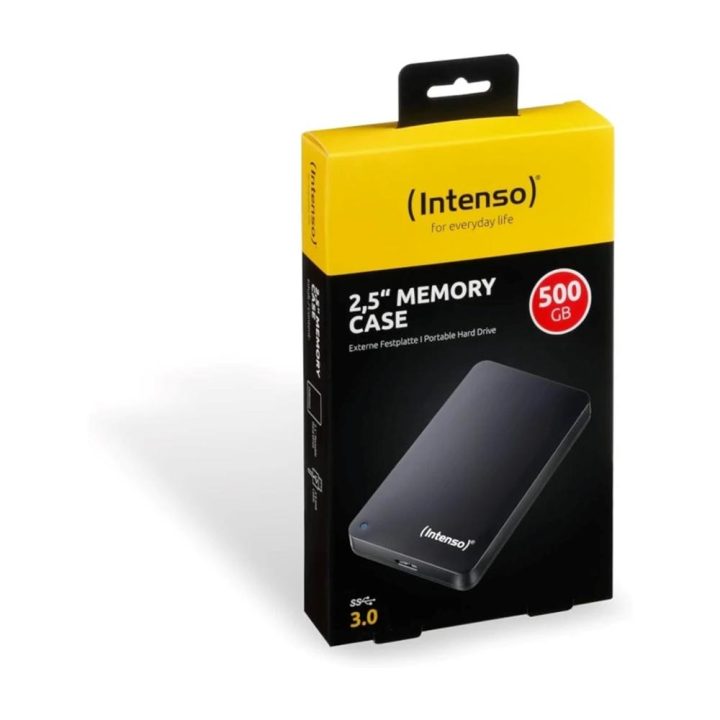 Disco duro externo HDD Intenso 500GB 2.5 pulgadas USB 3.0 negro…