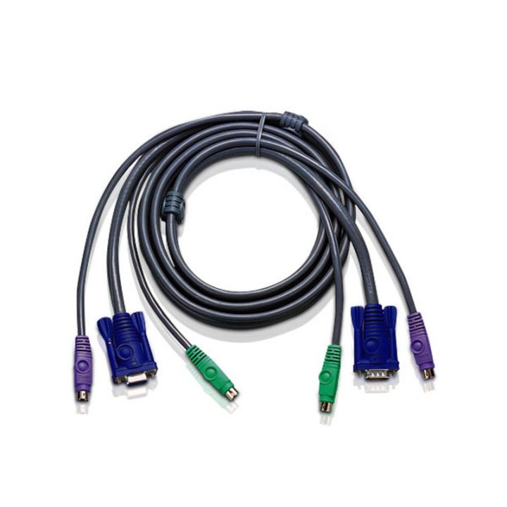 ATEN 10ft PS/2 Video, Keyboard and Mouse Cable (KVM) Black 3 m