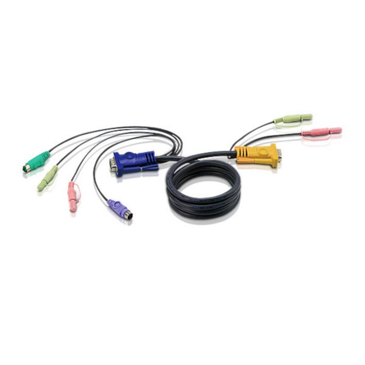 ATEN Cabo KVM PS/2 com áudio e SPHD 3 em 1 de 5 m