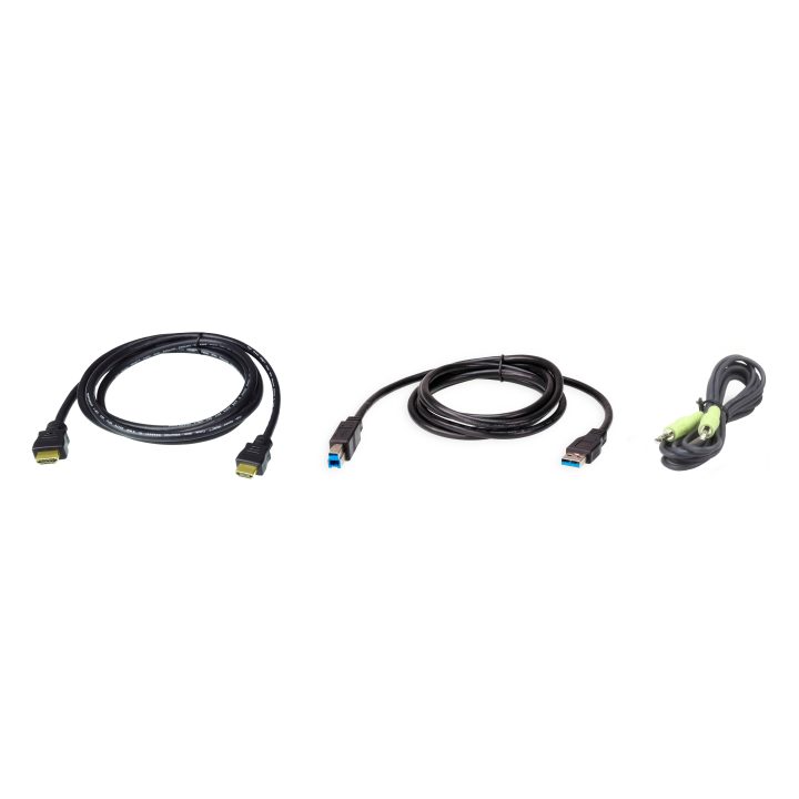 ATEN 2L-7D02UHX3 cabo para vídeo, teclado e rato (KVM) Preto 1,8 m