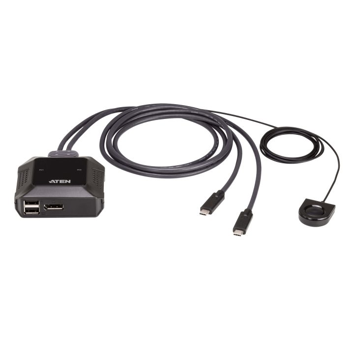 ATEN Switch KVM DisplayPort 4K USB-C de 2 portas com seletor de…
