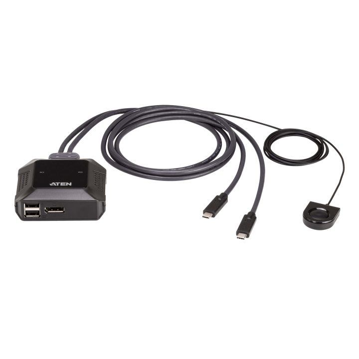 ATEN Switch KVM DisplayPort 4K USB-C de 2 portas com seletor de…
