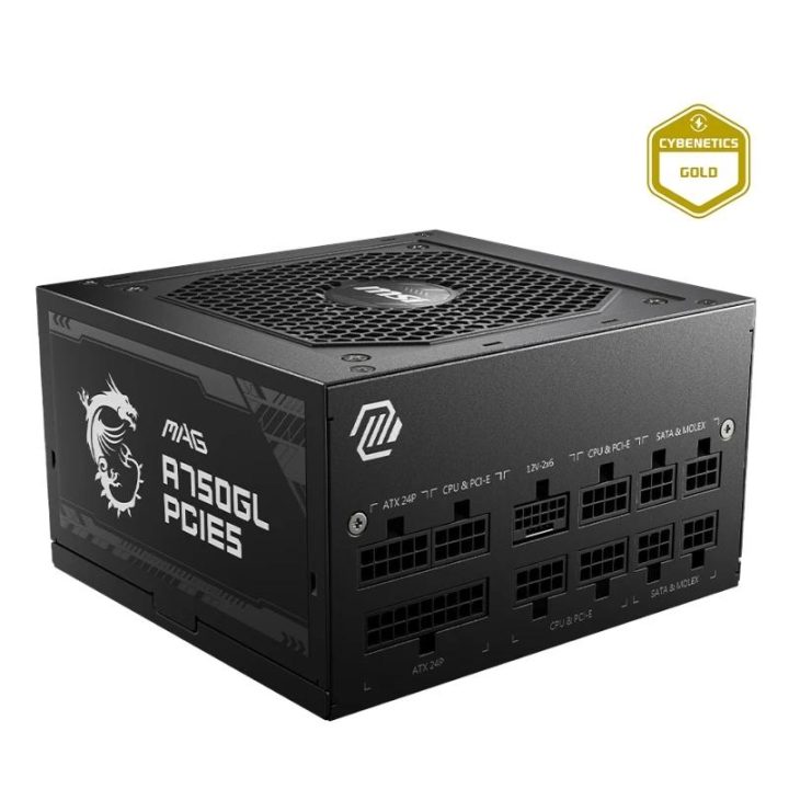 MSI MAG A750GL PCIE5 II Power Supply Unit 750 W 20+4 pin ATX ATX Black