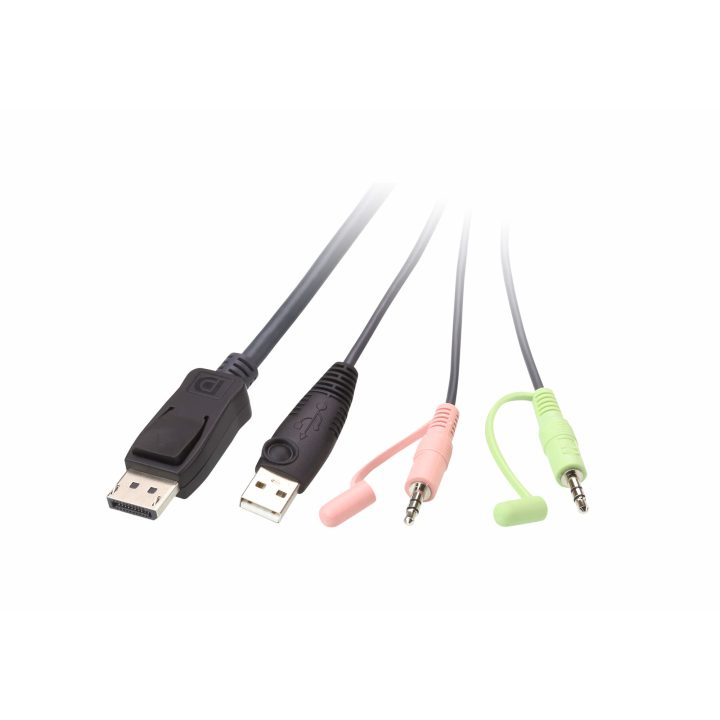 ATEN Switch KVM formato cabo DisplayPort USB de 2 portas seletor…