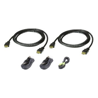 ATEN Secure Dual-Display HDMI USB KVM Cable Kit, 1.8 m