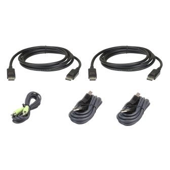 ATEN Kit de cabo para KVM seguro DisplayPort duplo ecrã USB de 1,8 m