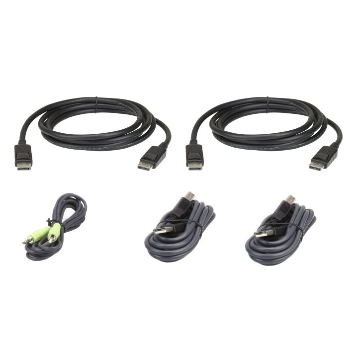 ATEN Kit de cable para KVM seguro DisplayPort dual display USB de 1,8…