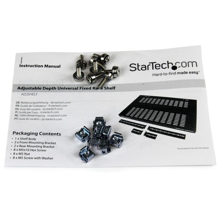 StarTech.com Prateleira Ajustável 1U Ventilada para Rack de…