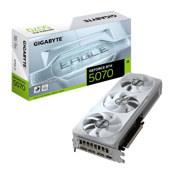 GIGABYTE GeForce RTX 5070 EAGLE OC ICE SFF 12G Tarjeta Gráfica - 12GB…
