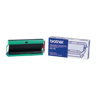 Brother PC-75 Fax Supply Tape + Fax Cartridge 144 Pages Black 1…