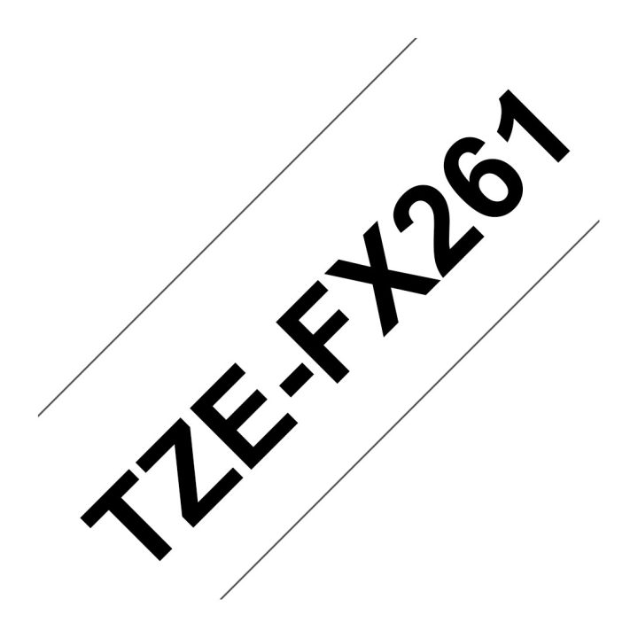 Brother TZE-FX261 Label Printer Tape Black on White
