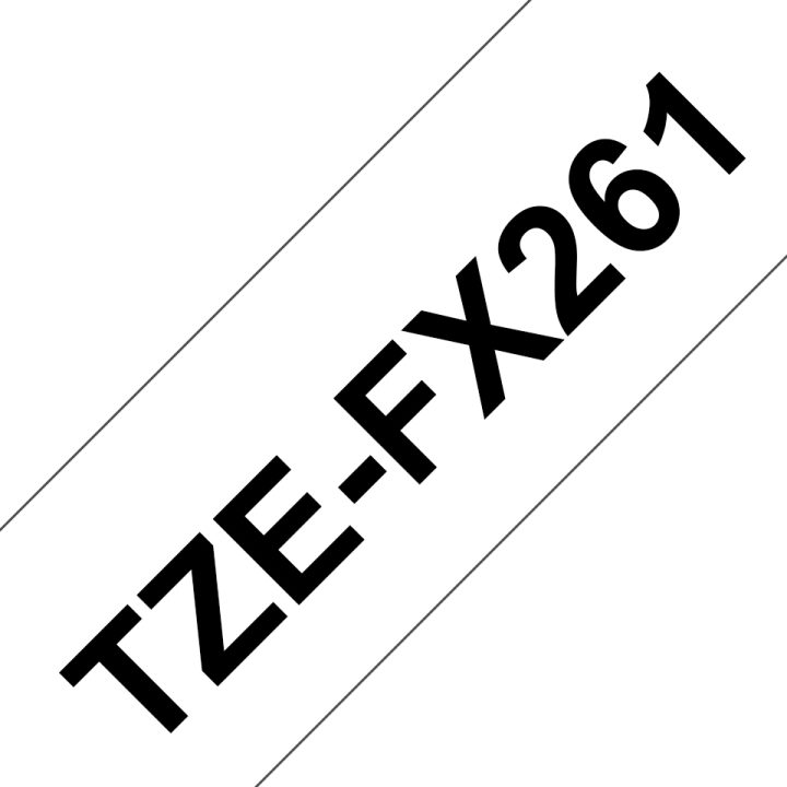Brother TZE-FX261 fita para impressora de etiquetas Preto sobre branco