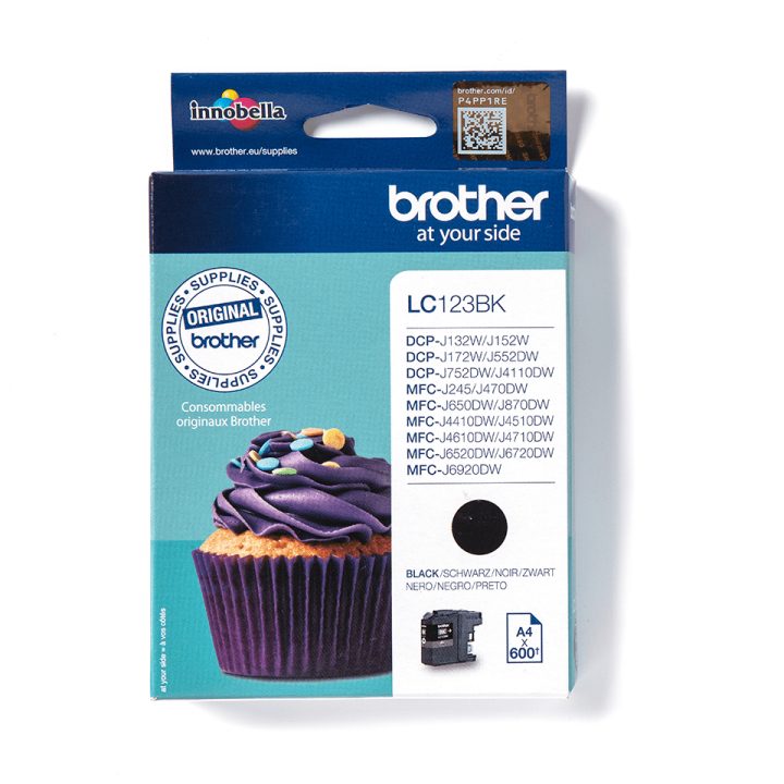 Brother LC123BK cartucho de tinta 1 peça(s) Original Preto